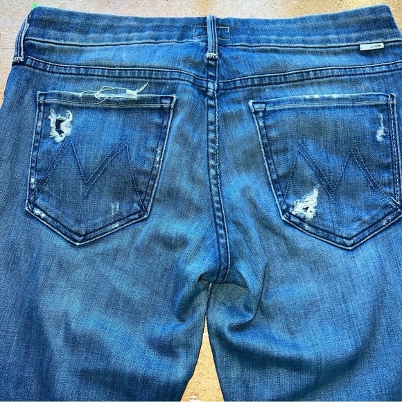 Mother The Looker Graffiti Girl very distressed jeans size 28 - Picture 4 of 16